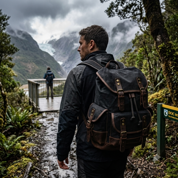 Anti-Splash Waxed Canvas Travel Backpack 21 Liter TC4508 | TOUCHANDCATCH NZ