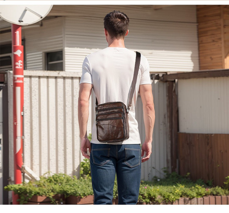Men's Genuine Leather Crossbody Bag, Satchel TC4026 | TOUCHANDCATCH NZ - Touch and Catch NZ