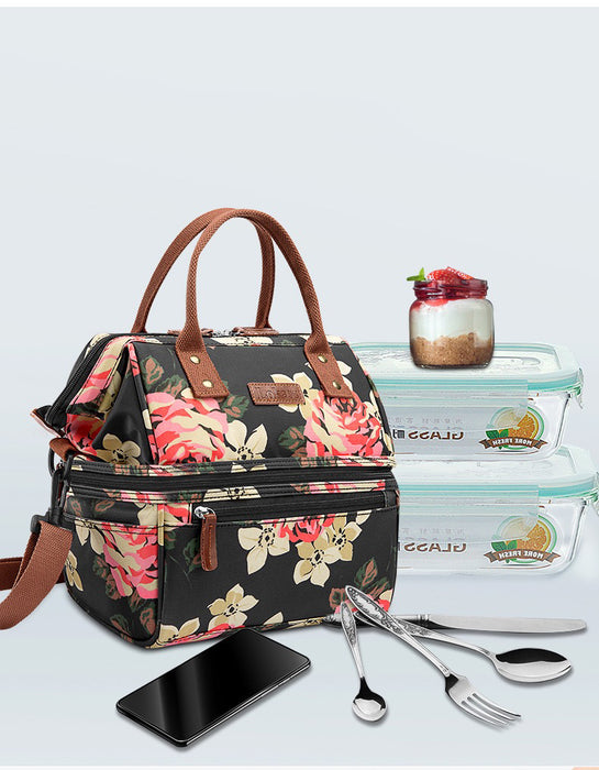 2-Compartment Insulated Lunch Bag, Thermal Bag, Picnic Bag TC1236  | TOUCHANDCATCH NZ - Touch and Catch NZ
