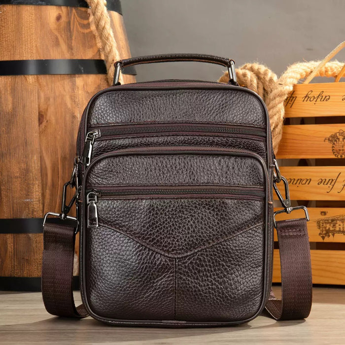 Men's Genuine Leather Crossbody Bag, Men’s Satchel TC842 | TOUCHANDCATCH NZ - Touch and Catch NZ