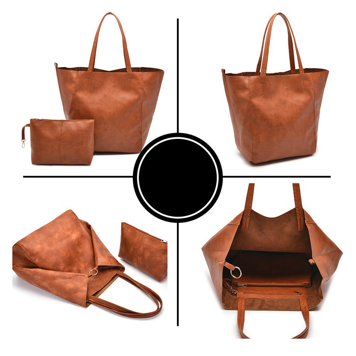 Women's Vegan Leather Tote Bag TC336 | TOUCHANDCATCH NZ