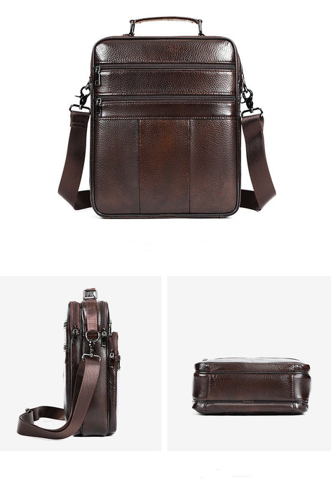 Men's Genuine Leather Satchel, Crossbody Bag, 13" Laptop Bag TC147| TOUCHANDCATCH NZ