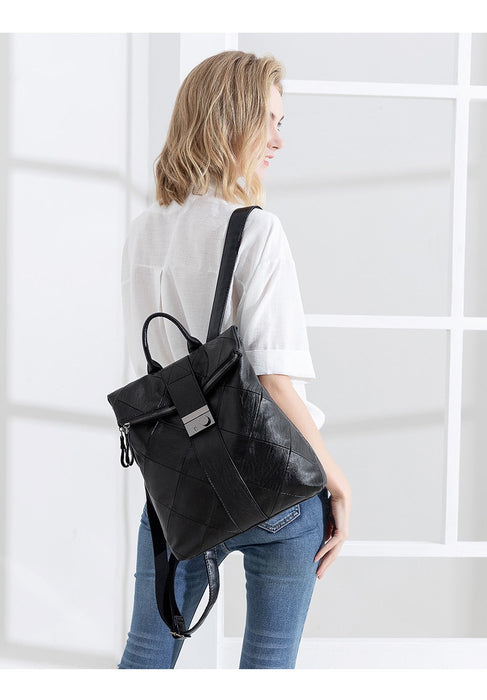 Women's Vegan Leather Backpack TC6601 | TOUCHANDCATCH NZ