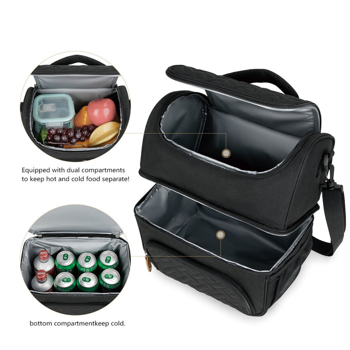 2-Compartment Insulated Lunch Bag, Thermal Bag, Picnic Bag 15 Litre TC107  | TOUCHANDCATCH NZ