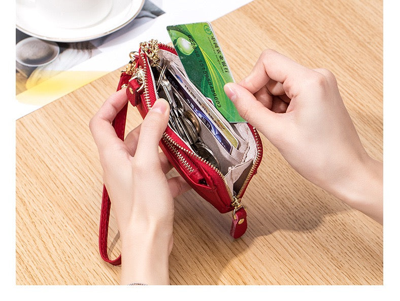 Women's Genuine Leather Card Wallet, Genuine Leather Coin Wallet  TC30 | TOUCHANDCATCH NZ - Touch and Catch NZ