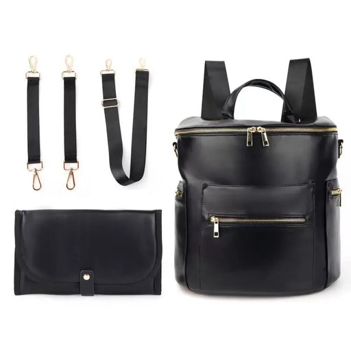 Vegan Leather Nappy Bag, Nappy Backpack TC589| TOUCHANDCATCH NZ - Touch and Catch NZ