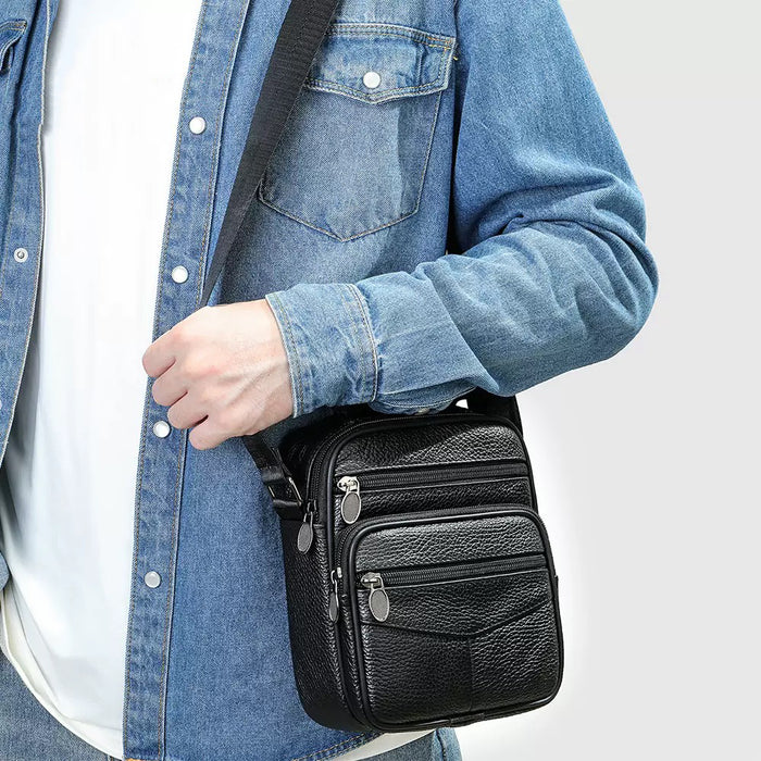 Men's Genuine Leather Crossbody Bag, Satchel TC55 | TOUCHANDCATCH NZ - Touch and Catch NZ