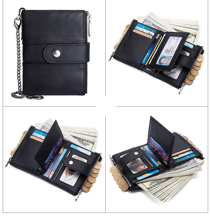 Genuine Leather RFID Bi-Fold Wallet 804 | TOUCHANDCATCH NZ - Touch and Catch NZ