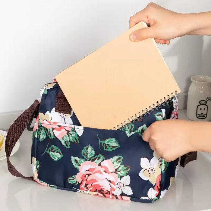 Insulated Lunch Bag, Floral Lunch bag, Picnic Bag 11 Liter TC1433 |TOUCHANDCATCH NZ - Touch and Catch NZ