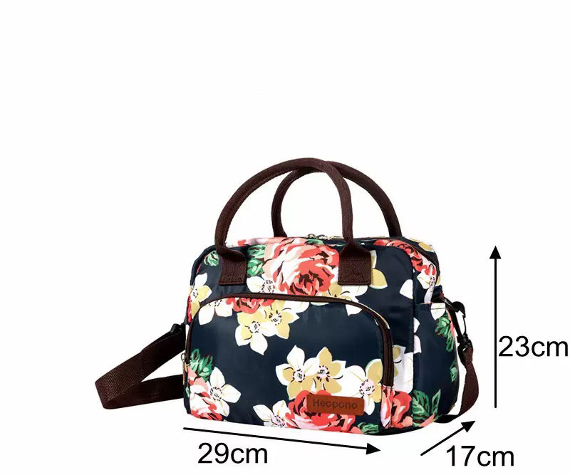 Insulated Lunch Bag, Floral Lunch bag, Picnic Bag 11 Liter TC1433 |TOUCHANDCATCH NZ - Touch and Catch NZ