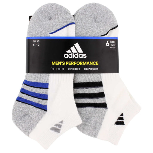 ADIDAS MEN’S PERFORMANCE CLIMACOOL CUSHIONED LOW CUT SOCKS 6 PAIRS SIZE 6-12 TCA985 | TOUCHANDCATCH NZ - Touch and Catch NZ
