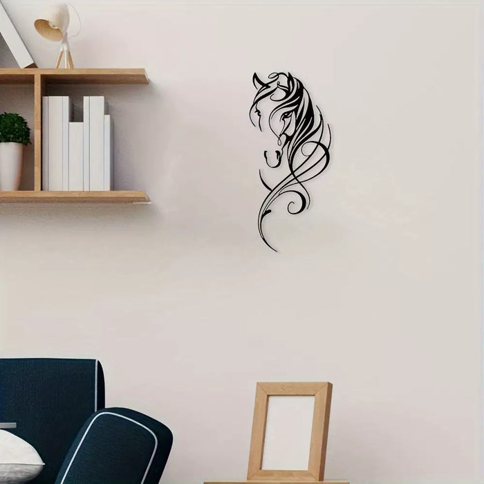 Home Decor Interior Wall Art Metal Horse Head Black | TOUCHANDCATCH NZ - Touch and Catch NZ
