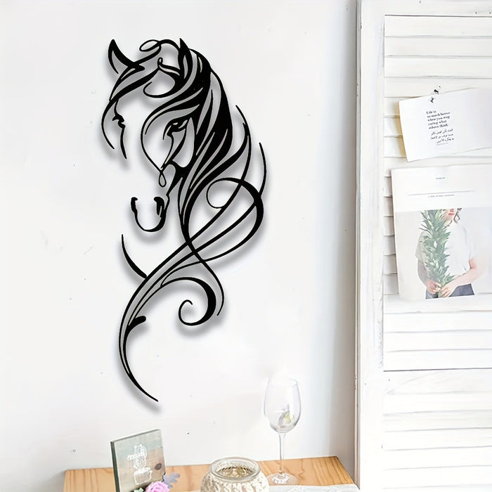 Home Decor Interior Wall Art Metal Horse Head Black | TOUCHANDCATCH NZ - Touch and Catch NZ