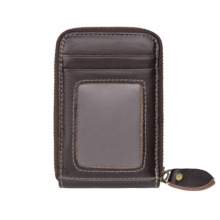 Genuine Leather RFID Zip-Around Wallet TC528 | TOUCHANDCATCH NZ