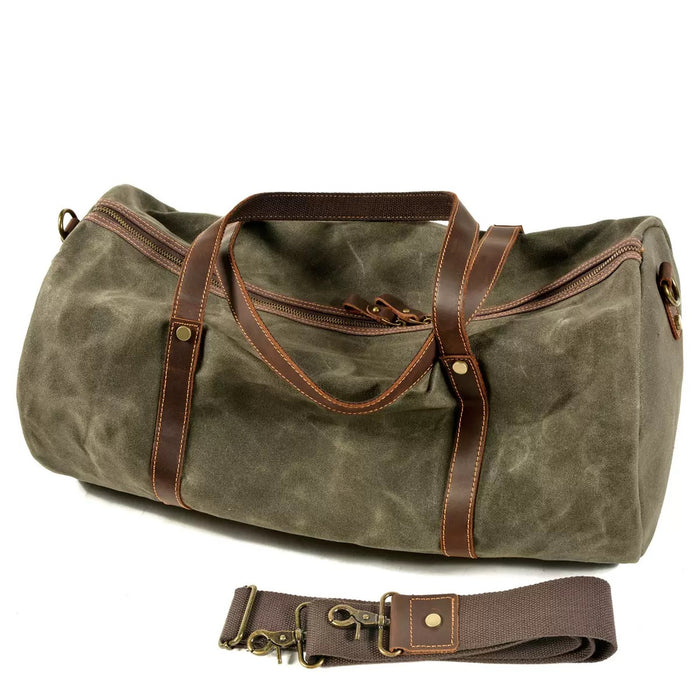 Waxed Canvas Travel Bag, Gym Bag TC6824 | TOUCHANDCATCH NZ - Touch and Catch NZ