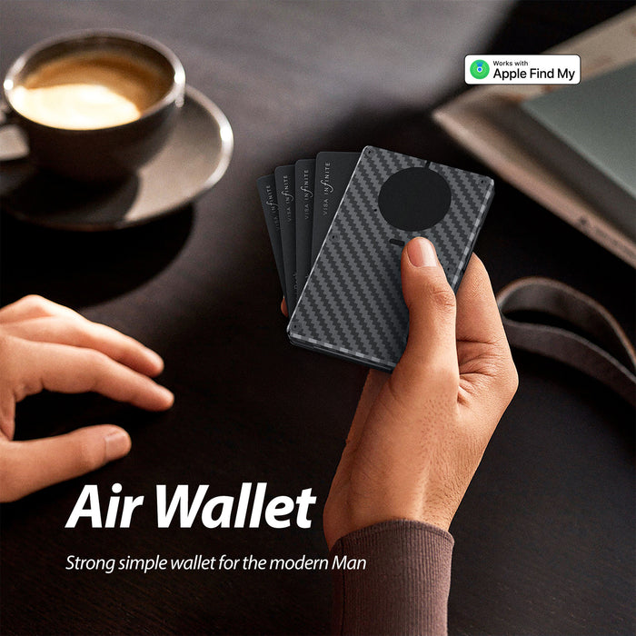 Smart Anti-Lost RFID Card Wallet with Find My | Slim Aluminium Minimalist Wallet, Built-in Tracker & Money Clip
