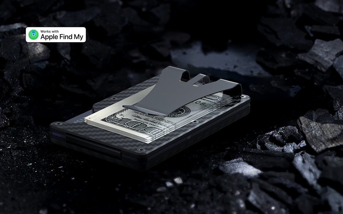 Smart Anti-Lost RFID Card Wallet with Find My | Slim Aluminium Minimalist Wallet, Built-in Tracker & Money Clip