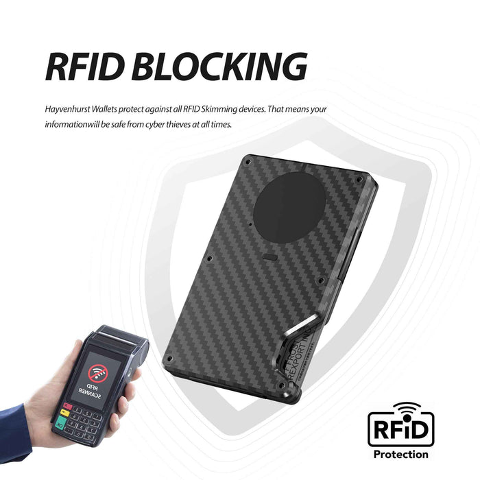 Smart Anti-Lost RFID Card Wallet with Find My | Slim Aluminium Minimalist Wallet, Built-in Tracker & Money Clip