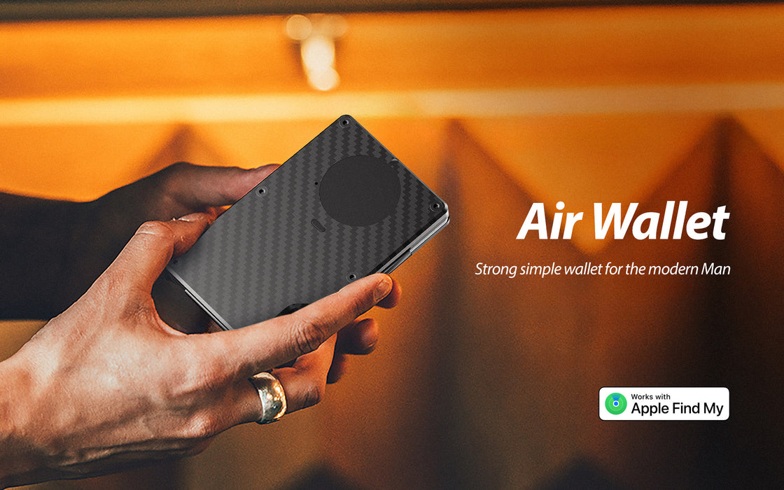 Smart Anti-Lost RFID Card Wallet with Find My | Slim Aluminium Minimalist Wallet, Built-in Tracker & Money Clip
