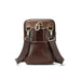 Back of the TC2014 leather waist bag showing the belt loop, D-rings and carabiner - Touch and Catch NZ