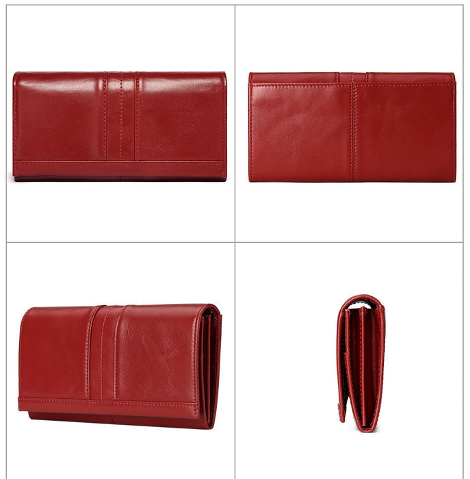 Women's Genuine Leather Bifold Purse 964 | TOUCHANDCATCH NZ - Touch and Catch NZ