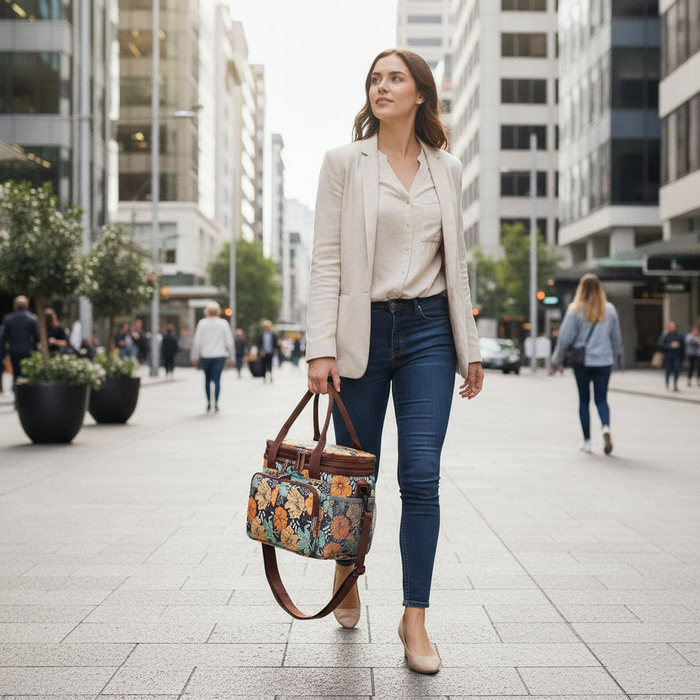 Extendable Insulated Lunch Bag with 2 Compartments - Picnic Bag TC124 | TOUCHANDCATCH NZ