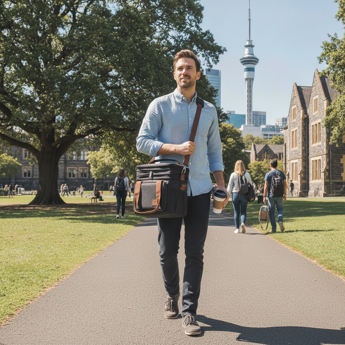 Insulated Lunch Bag - Extendable 2-Compartment Cooler & Picnic Bag 17 Liter TC156-A | TOUCHANDCATCH NZ
