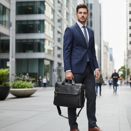 Men's Genuine Leather Briefcase 15.6 Inch in Auckland - Touch & Catch NZ