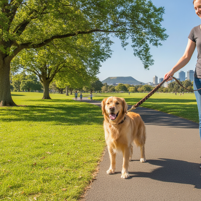 Genuine Leather Dog Lead 4.3M | TOUCHANDCATCH NZ