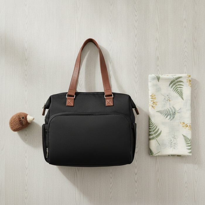 Nappy Bag Backpack - Stylish Black TC109 Nappy Tote Bag | TOUCHANDCATCH NZ