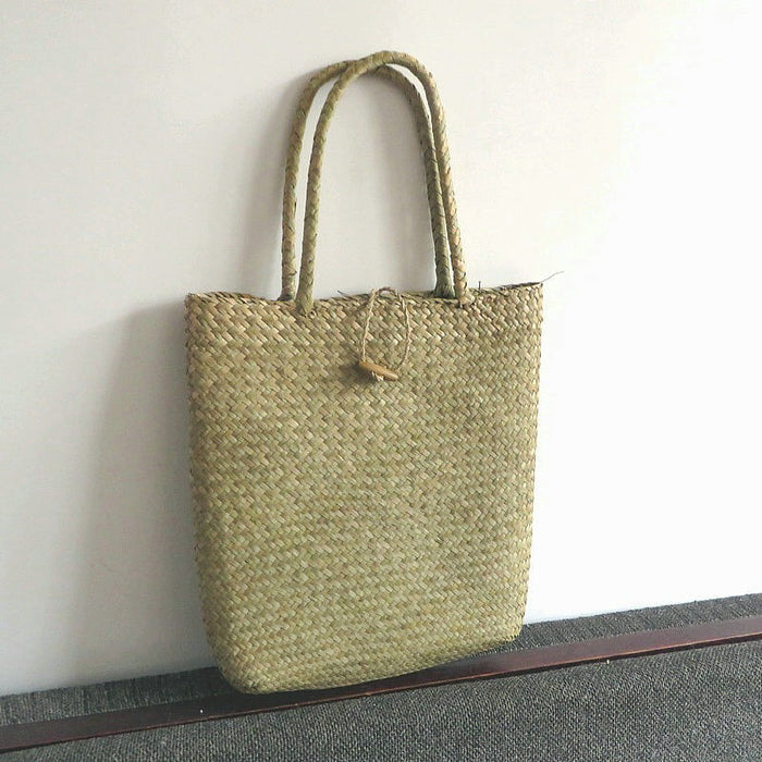Hand-made Women's Eco Grass-Woven Tote Bag | TOUCHANDCATCH NZ - Touch and Catch NZ