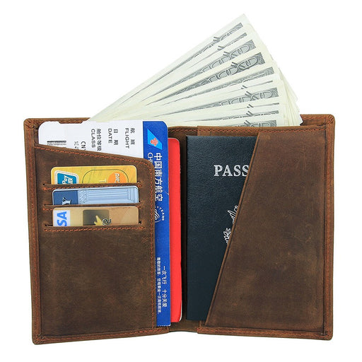 Genuine Leather RFID Passport Wallet 336-2