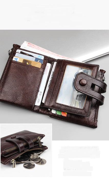 Men's Genuine Leather Bi-Fold Wallet 342-6