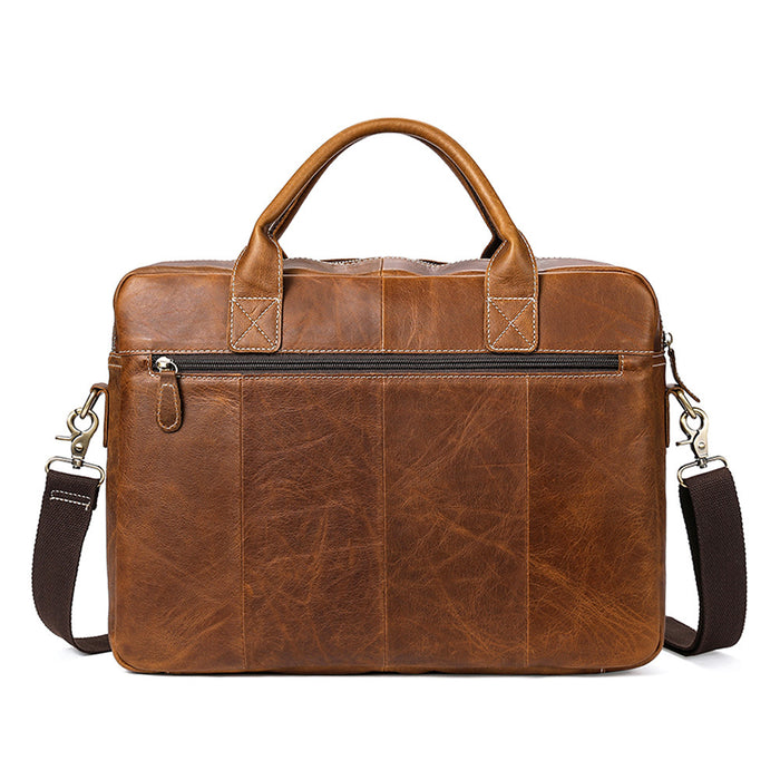 Genuine Leather Crossbody Bag, Laptop Bag For 15.6 Inch 412 | TOUCHANDCATCH NZ - Touch and Catch NZ