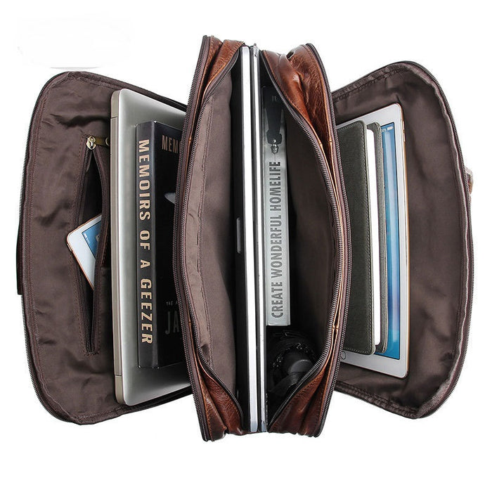  Men's Genuine Leather Briefcase, Laptop Bag 446-5