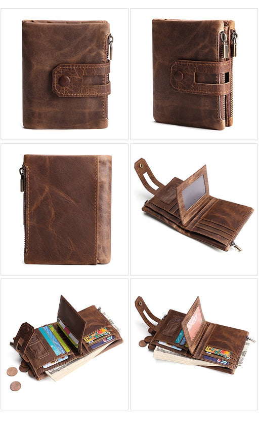 Men's Leather RFID Wallet - Touch and Catch NZ