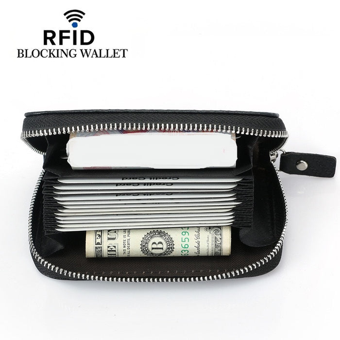 Men's RFID Carbon Fiber Zip-Around Wallet 310-4