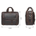 Men's Genuine Leather Briefcase, Laptop Bag 489-8