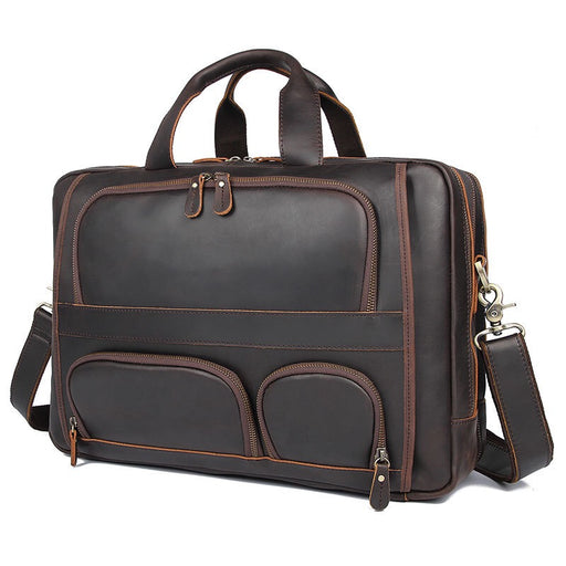 Men's Genuine Leather Briefcase, Laptop Bag 489-1