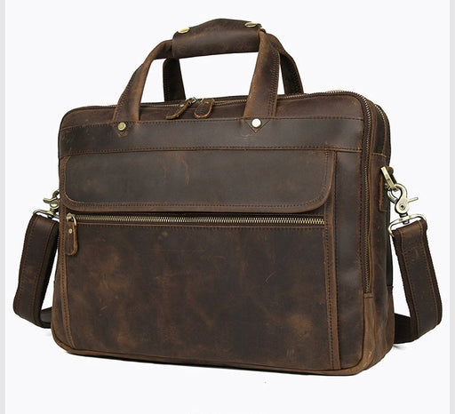 Genuine Leather Briefcase, Laptop Bag 488-1