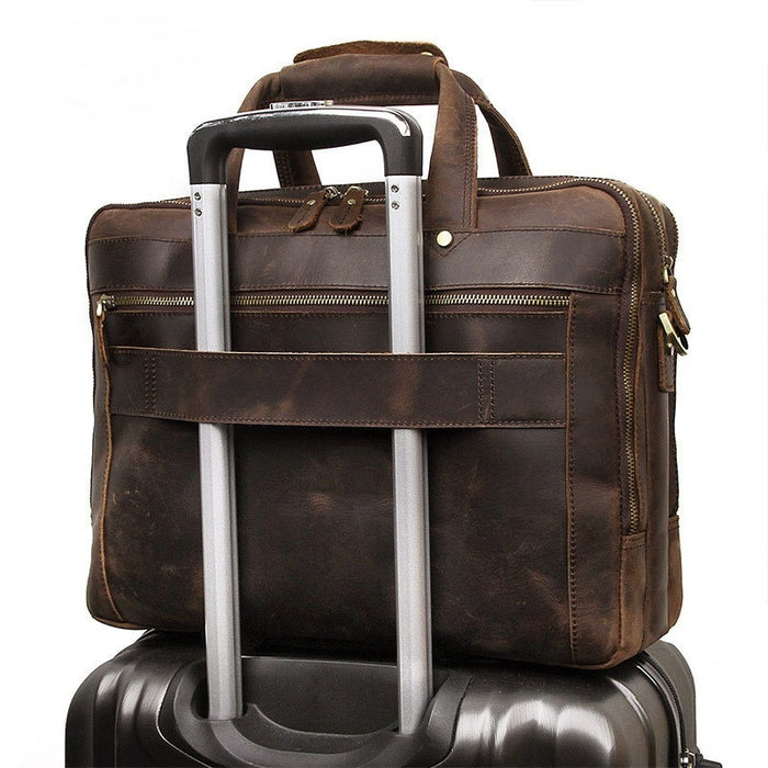 Genuine Leather Briefcase, Laptop Bag 488-3