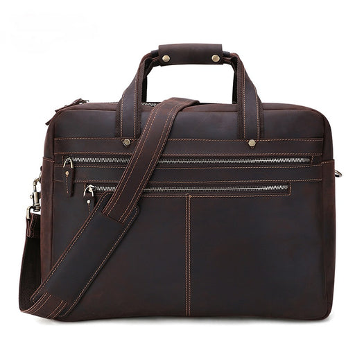 Genuine Leather Briefcase, Laptop Bag For 17 Inch Laptop 494-1