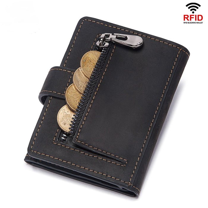 Genuine Leather RFID Wallet With Pop-up Card Case 378-5