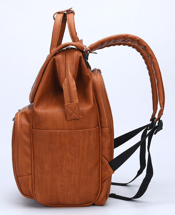 Vegan Leather  Nappy Bag, Nappy Backpack 180-7