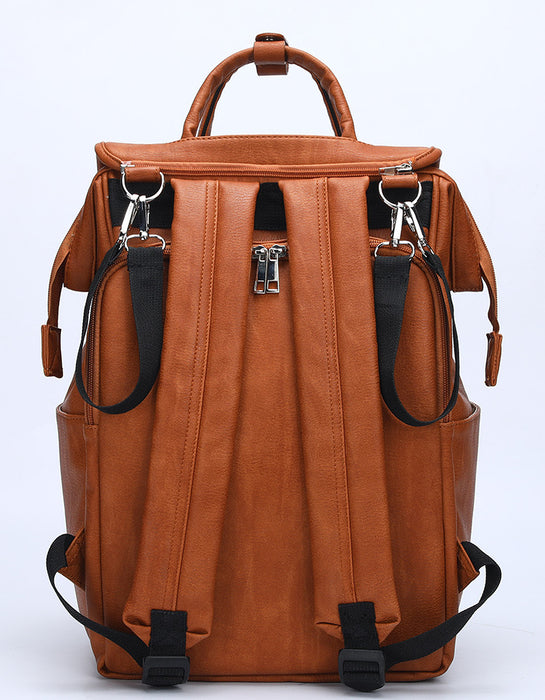 Vegan Leather  Nappy Bag, Nappy Backpack 180-5