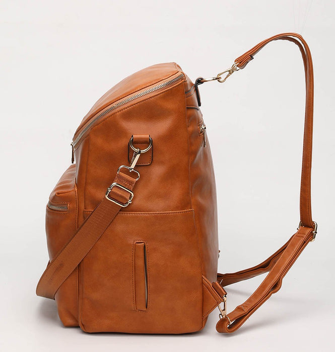 Vegan Leather Nappy Bag, Nappy Backpack 123-9