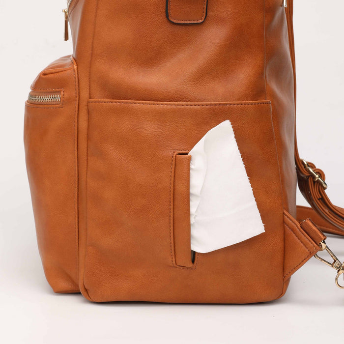 Vegan Leather Nappy Bag, Nappy Backpack 123-10