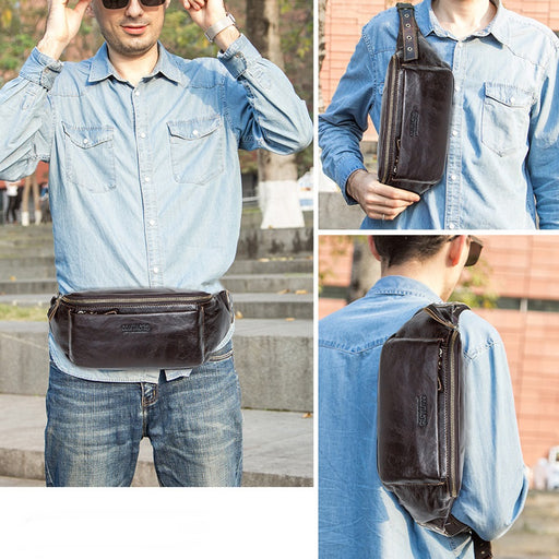 Genuine Leather Bumbag, Waist Bag, Chest Bag 021 | TOUCHANDCATCH NZ - Touch and Catch NZ