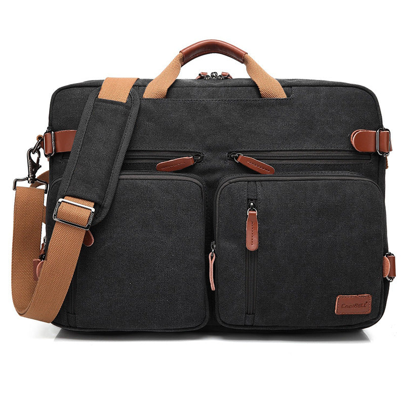 Canvas Crossbody Bag, 15.6" Laptop Bag, Laptop Backpack 407