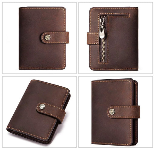 Genuine Leather RFID Wallet, Pop-up Card Holder 344-2